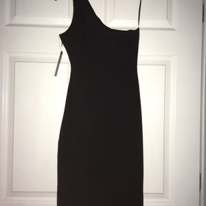 Lulu’s one shoulder body con dress black